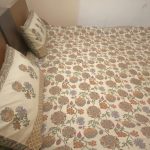 A. Victoria Vintage Block Printed Bed Sheet with Pillow Cover Natural Beige photo review