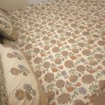 A. Victoria Vintage Block Printed Bed Sheet with Pillow Cover Natural Beige photo review