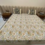 A. Floral Fantasy Block Printed Bed Sheet with Pillow Cover photo review